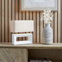 White Block Ceramic Rectangular Table Lamp, thumbnail 1 of 10