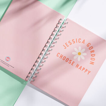 Personalised 'Choose Happy' Notebook, 2 of 8