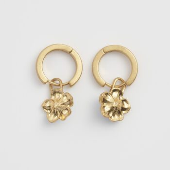 Forget Me Not Flower Huggie Earrings, 4 of 9