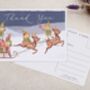 Christmas Elves And Sleigh Thank You A6 Postcard Pack, thumbnail 3 of 3