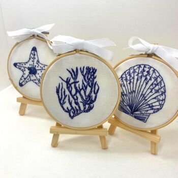 Seaside Shell Embroidery Kit Trio, 2 of 12