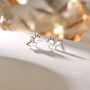 Sterling Silver Tiny Axolotl Stud Earrings, thumbnail 3 of 12