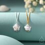 Sterling Silver Genuine Flower Shape Baroque Pearl Pendant Necklace, thumbnail 1 of 12