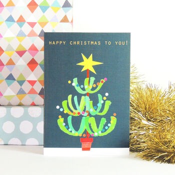 Christmas Tree Greetings Card, 3 of 5