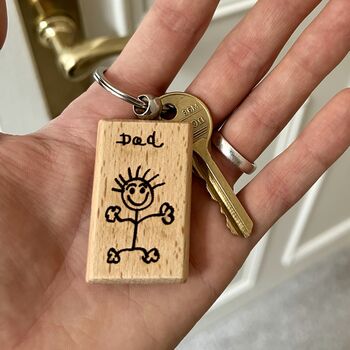 Personalised Keyring With Child's Drawing, 2 of 9