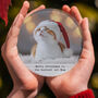 Pet Photo And Message Personaslied Christmas Glass Coaster, thumbnail 1 of 2