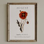 Birth Flower Wall Print 'Poppy' For August, thumbnail 8 of 9