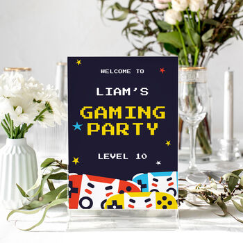 Gaming Birthday Party Selfie Frame And Sign, 6 of 6