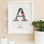 Space Themed Personalised Initial And Name Print, thumbnail 1 of 11