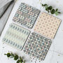 Coasters Set Of Four, Danish Pastel Patterns, thumbnail 1 of 9