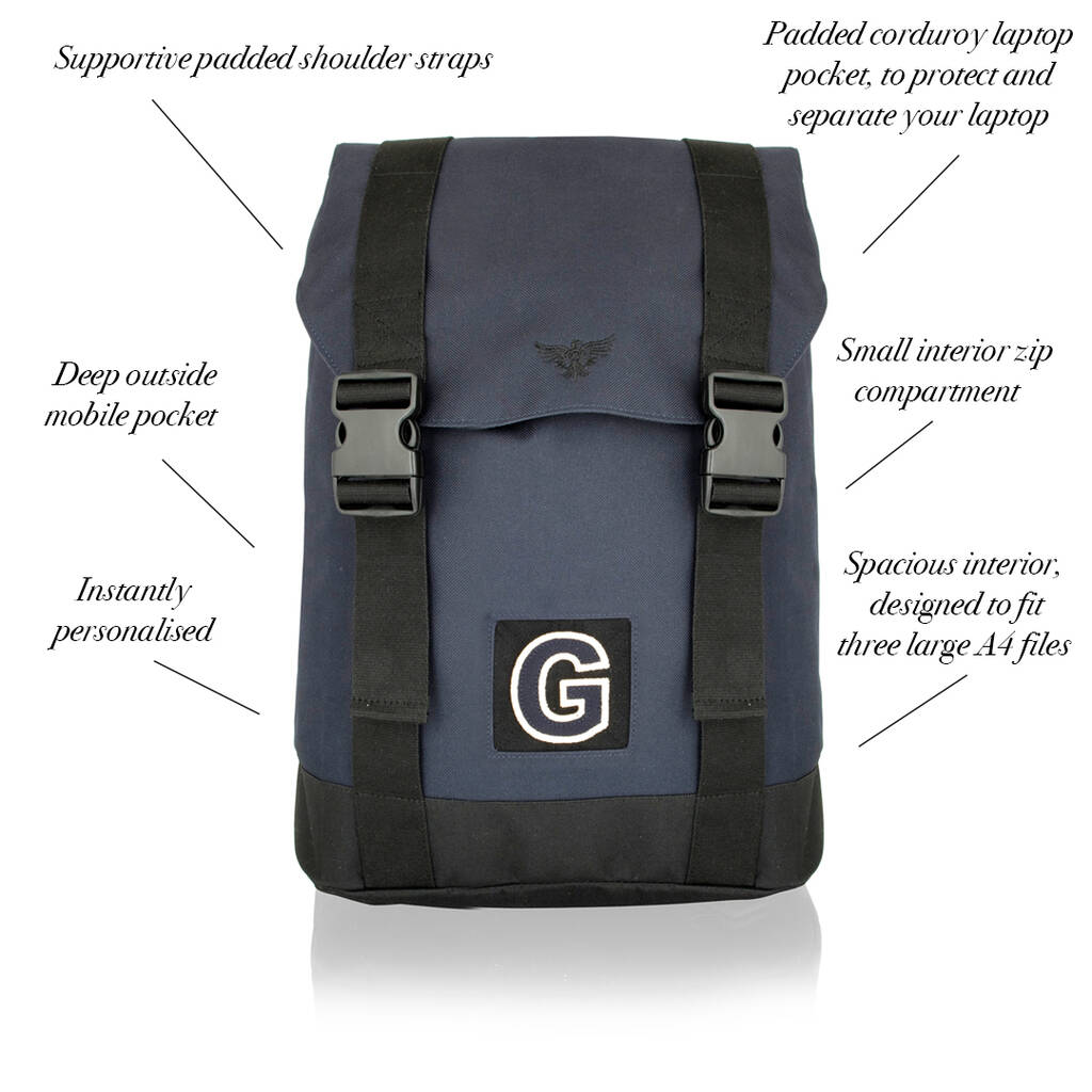 mens personalised backpack