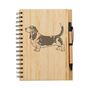 Personalised Basset Hound Dog Engraved Notebook, thumbnail 3 of 3