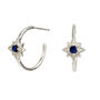 Guiding North Star September Birthstone Silver Hoops, thumbnail 2 of 12