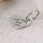 Daddy Gift From Child Personalised Pocket Heart Keyring, thumbnail 6 of 9