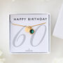 60th Birthday Gift For Her – Sterling Silver Birthstone And Personalised Disc Necklace, thumbnail 1 of 11