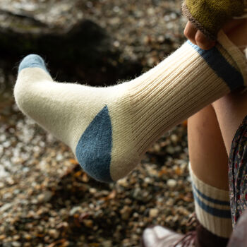 Preppy Alpaca Pima Cotton Socks, 2 of 3