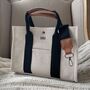 Personalised Linen Contrast Handle Cross Body Bag, thumbnail 3 of 5
