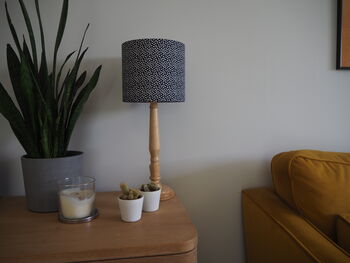 Navy Lampshade With White Spots, 4 of 6