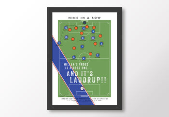 Rangers Nine In A Row Laudrup Goal Poster, 8 of 8