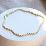 9ct Gold Rope Chain Bracelet, thumbnail 1 of 3