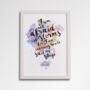 Inspirational 'Storms' Watercolour Quote Print, thumbnail 1 of 5