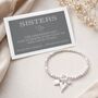 Sisters Forever Linked Heart Bracelet, thumbnail 1 of 4