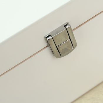 Luxury Typography White Wooden New Baby Memory Box, 5 of 5