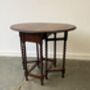 Edwardian Oak Drop Leaf Side Table, thumbnail 2 of 9