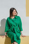 Jade Front Knot Cotton Office Or Day Dress, thumbnail 1 of 8