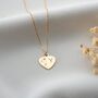 Birth Flower Initial Heart Necklace, thumbnail 2 of 9