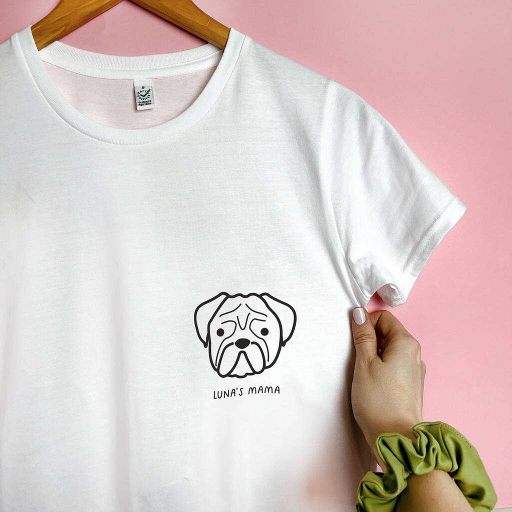 Personalised 'Dog Mum' 'Dog Dad' Organic Cotton T Shirt, 1 of 12