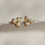 White Opal Stud Earrings, thumbnail 4 of 7