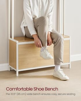 Coat Rack Hall Tree With Bench And Shoe Storage, 6 of 11