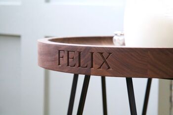 Personalised Wooden Side Table, 3 of 4