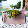 Reusable Dusky Pink Eco Friendly Linen Gift Wrap, thumbnail 4 of 4