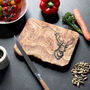 Stag Engraved Olive Wood Cheeseboard, thumbnail 3 of 11