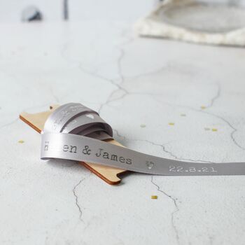 Personalised Ribbon, Name And Date, 15mm, 5 of 7