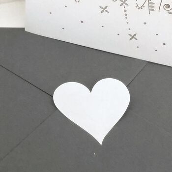 Laser Cut Wedding Word Love Diamond Card, 10 of 12