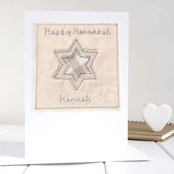 Personalised Embroidered Bat Mitzvah Card For Girl, 12 of 12