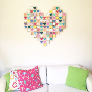 'Heart Of Hearts', Reclaimed Wood Mosaic, 5 of 5
