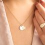 Sterling Silver Flower And Disc Message Necklace, thumbnail 5 of 12