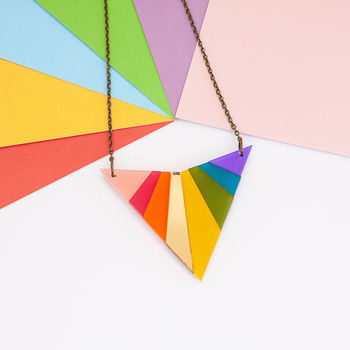 Rainbow Arrowhead Necklace, 3 of 4