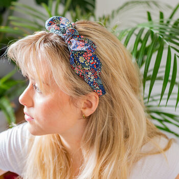 Side Bow Liberty Print Headband, 3 of 9