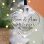 Happy Engagement Christmas Bauble Decoration, thumbnail 5 of 6