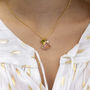 Fan Shaped Gemstone Charm Necklace, thumbnail 4 of 6