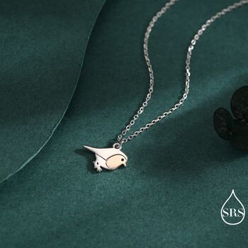 Robin Bird Pendant Necklace In Sterling Silver, 3 of 9