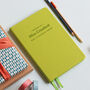 Personalised 'Property Of' Vegan Leather Notebook, thumbnail 2 of 10