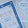Set Of Four Hand Finished Sparkly Diwali Cards, thumbnail 7 of 7