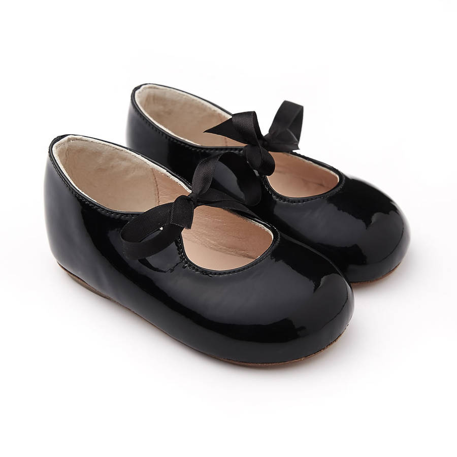 girls black shoes by vevian | notonthehighstreet.com