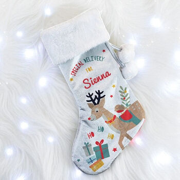 Personalised Reindeer Christmas Sack And Or Stocking, 3 of 4
